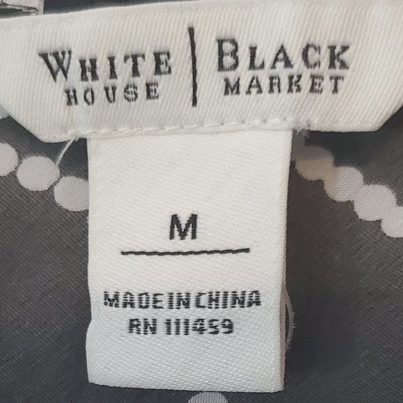 White House black market (medium black and white sheer top) - Picture 5 of 10